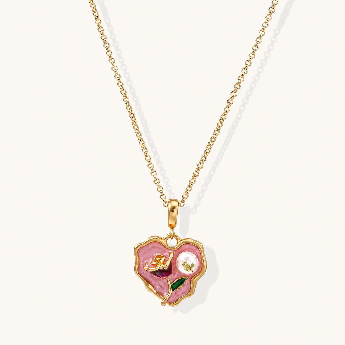 Rose Garden Heart Necklace