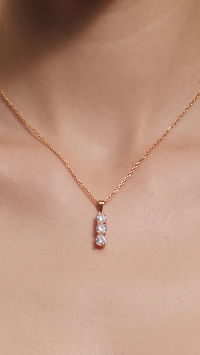 Cascade on a fine chain, worn close to the neck