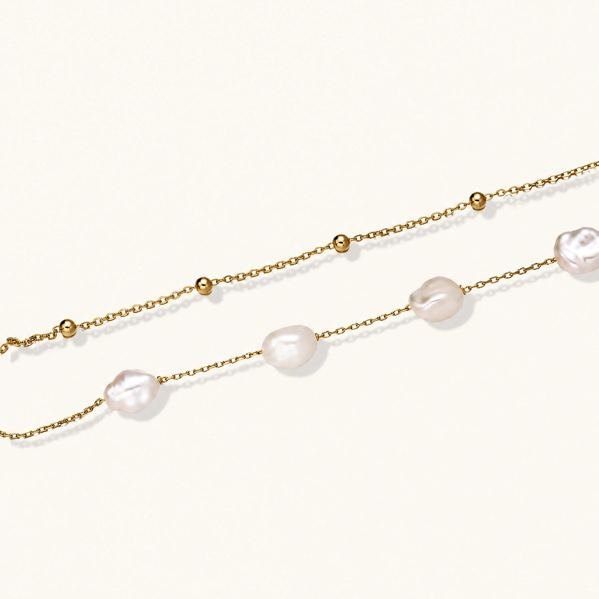 Baroque Pearl Layered Bracelet