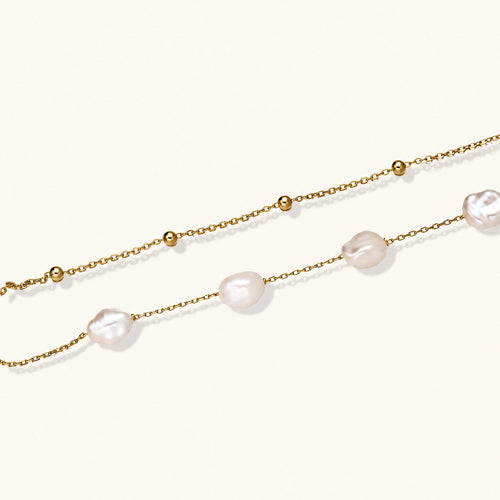 Baroque Pearl Layered Bracelet