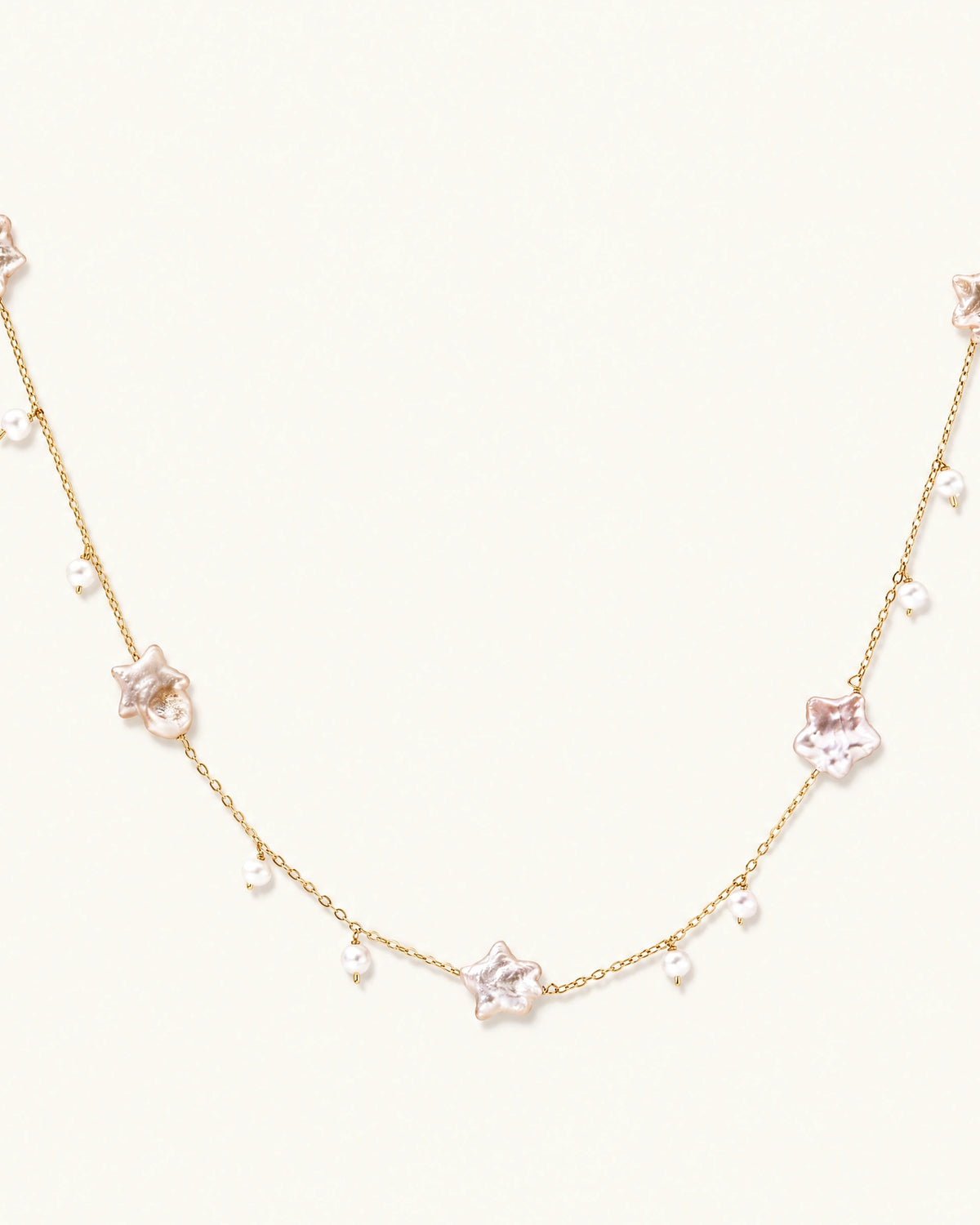 Celestial Pearl Stars Necklace