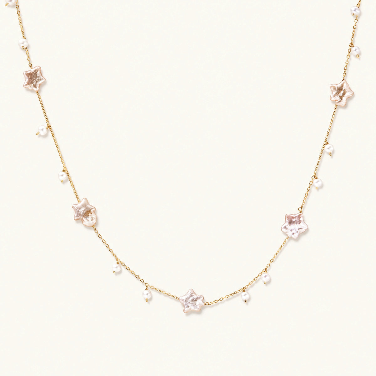 Celestial Pearl Stars Necklace