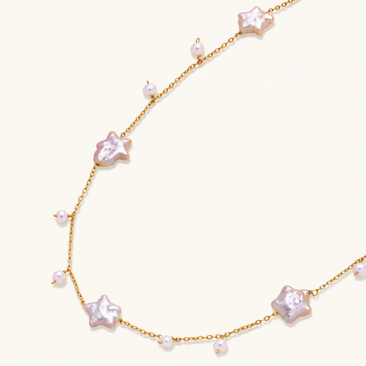 Celestial Pearl Stars Necklace