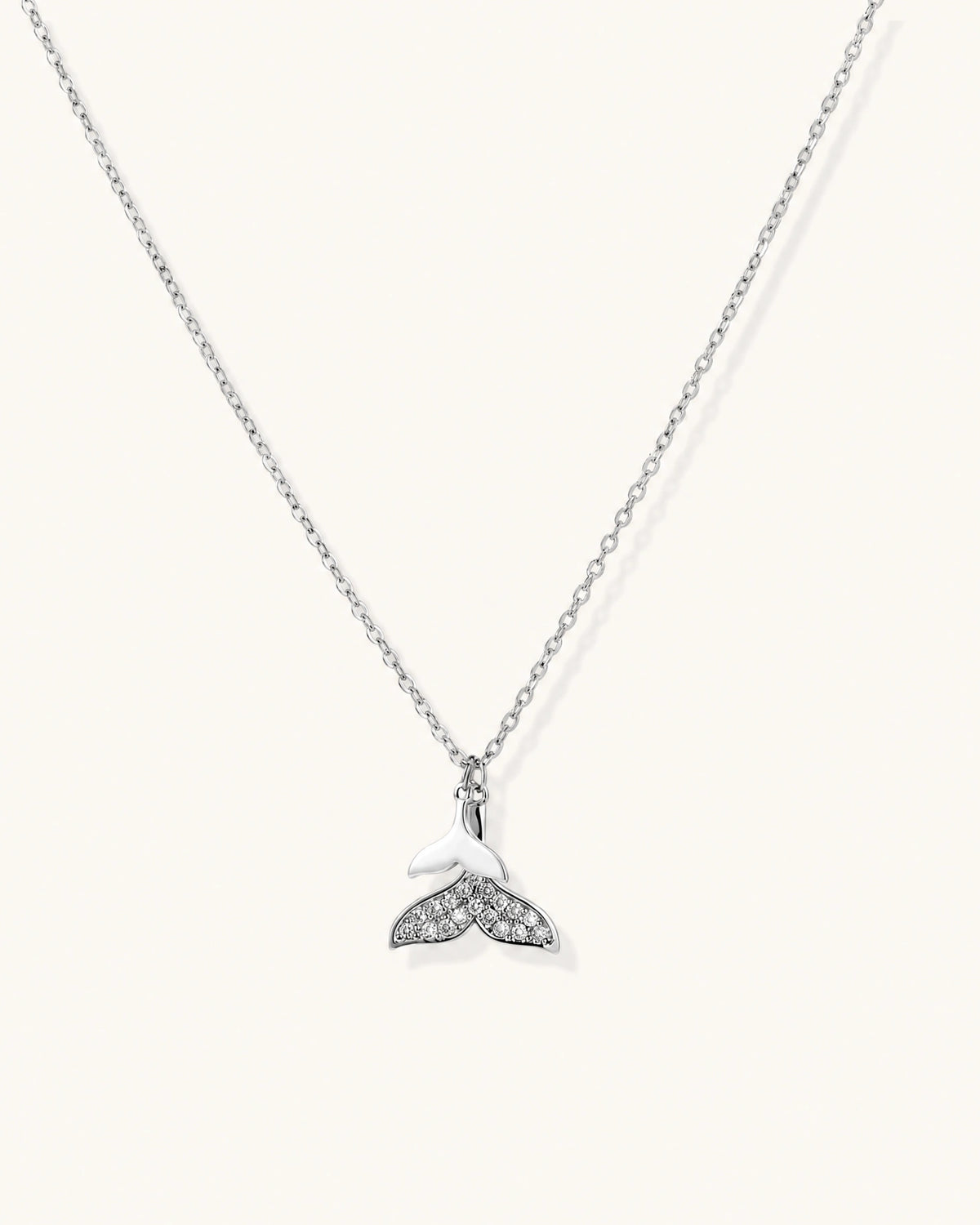 Whale Tail Crystal Necklace