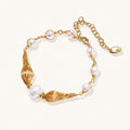 Golden Spiral Pearl Bracelet