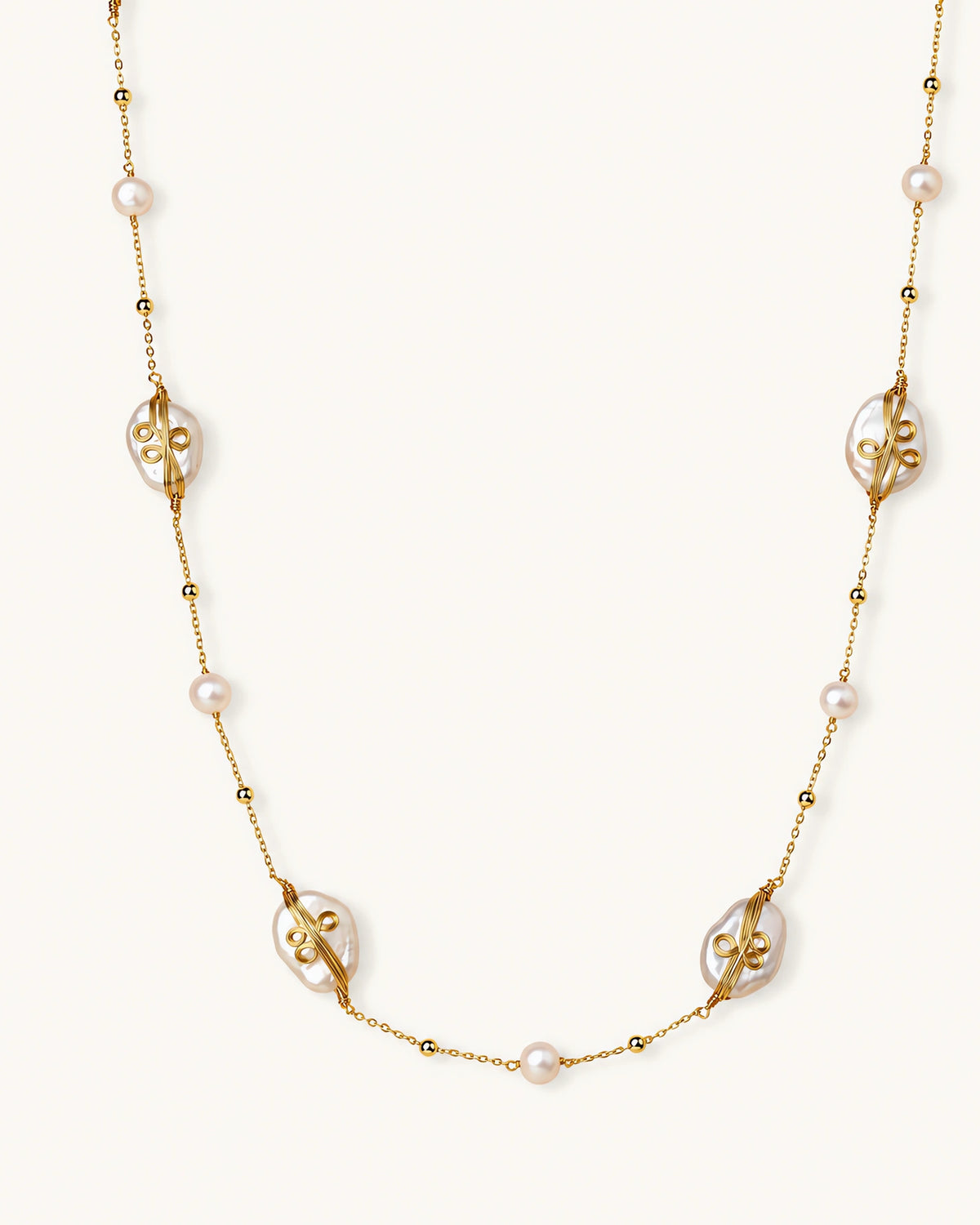 Baroque Pearl Garden Necklace
