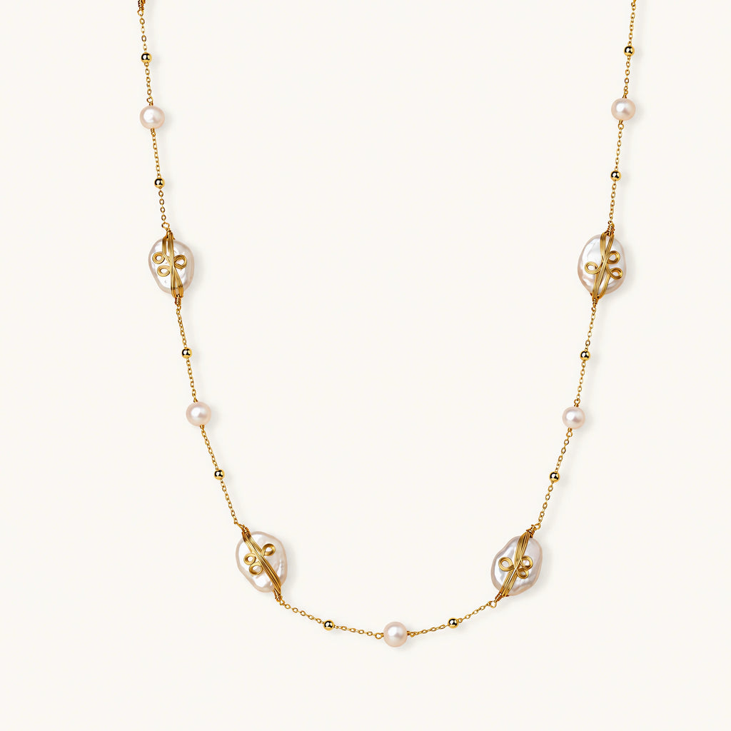 Baroque Pearl Garden Necklace