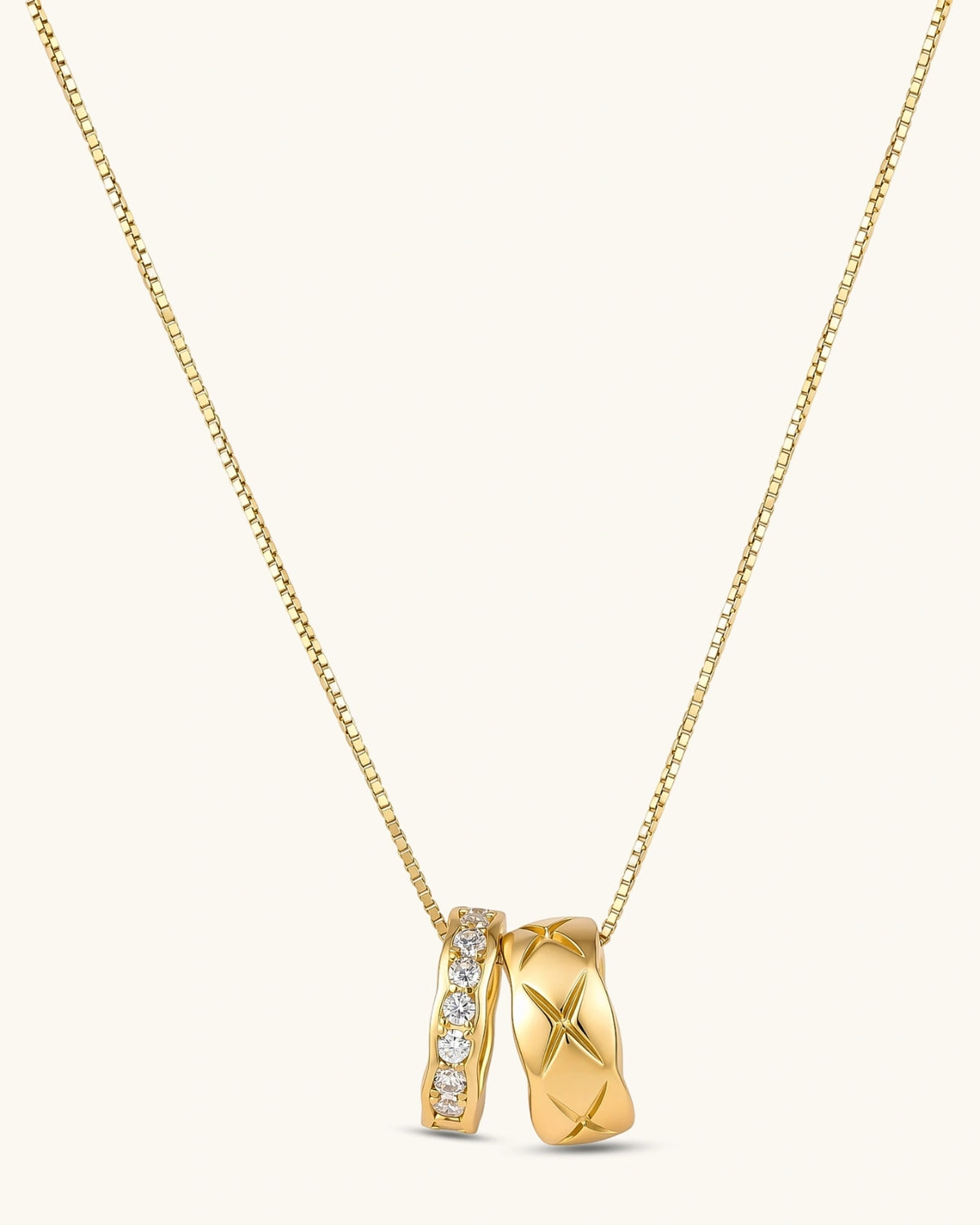 Twin Ring Necklace